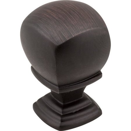 JEFFREY ALEXANDER 7/8" Overall Length  Brushed Oil Rubbed Bronze Katharine Cabinet Knob 188DBAC